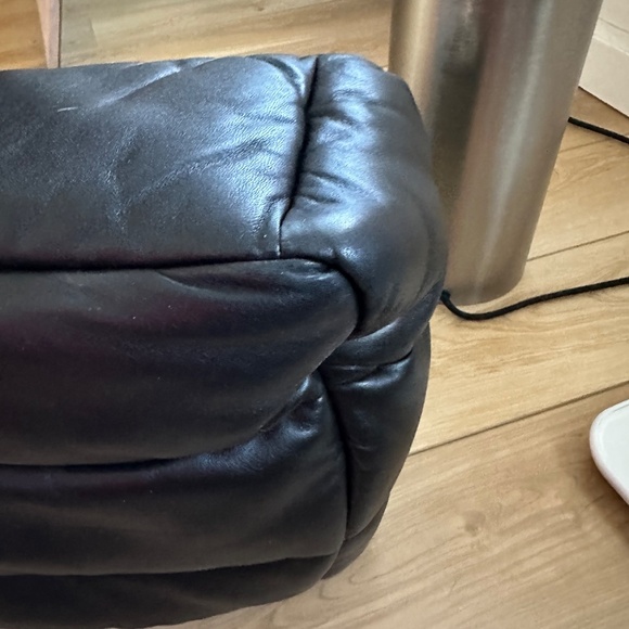 Coach Black Leather Restored Pillow Tote - Picture 15 of 16